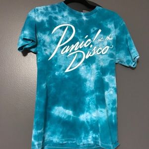 Panic! At the Disco blue tie-dye top